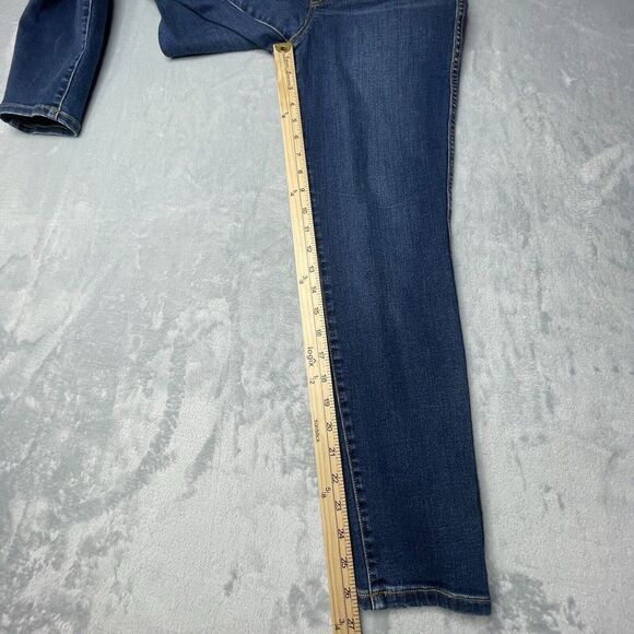 🌼Spanx Jeans Women's Size L Blue Slimming Stretch Dark Wash Denim High Rise🌼🌼 - Picture 10 of 16